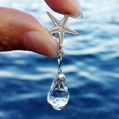 Pendiente Gotas del mar plata