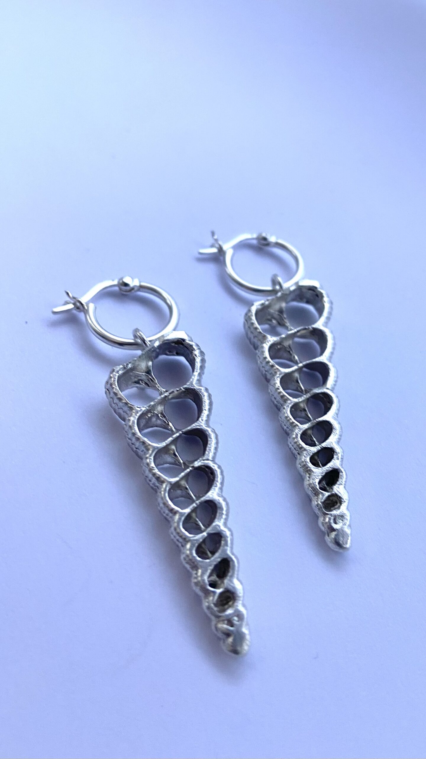 Pendiente espiral grande plata